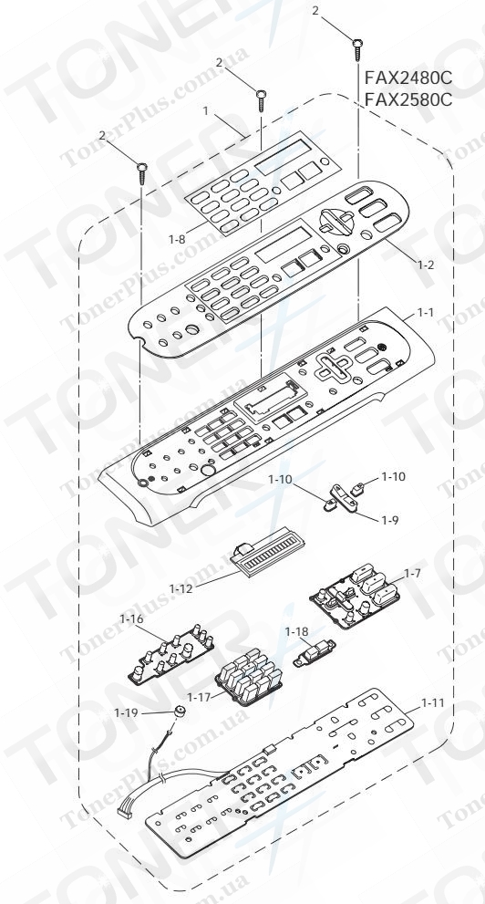 Группа запчастей для Brother FAX2580C - PANEL