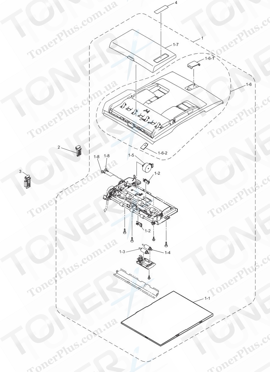 Группа запчастей для Brother MFC845CW - ADF