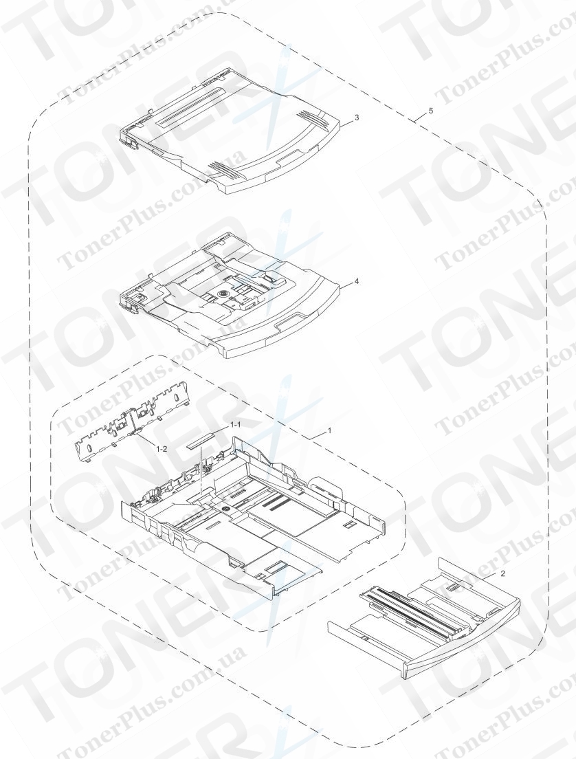 Группа запчастей для Brother MFC845CW - PAPER TRAY