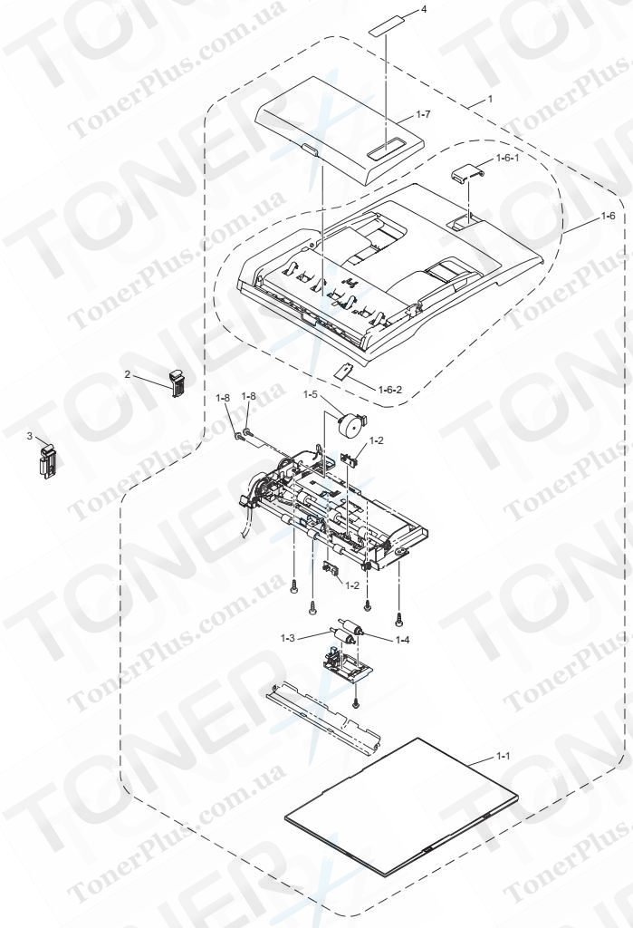 Группа запчастей для Brother DCP560CN - ADF