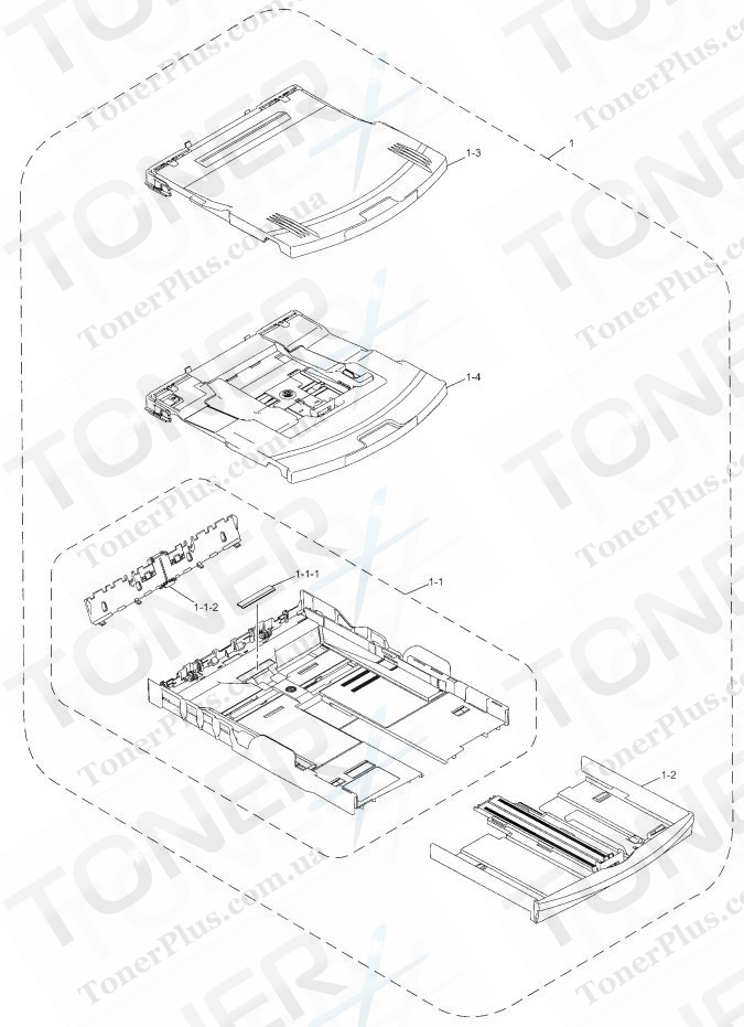Группа запчастей для Brother DCP155C - PAPER TRAY