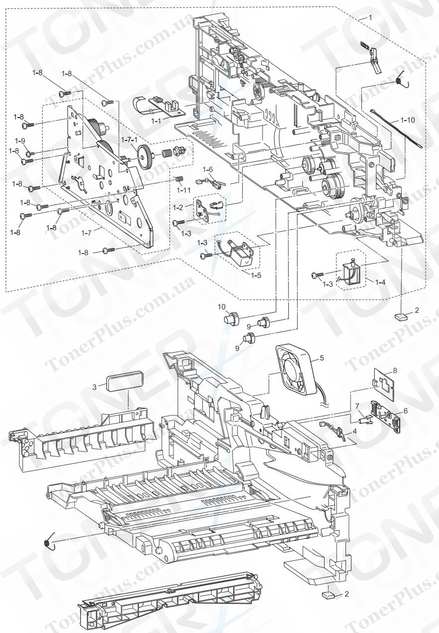 Группа запчастей для Brother DCP7045N - FRAME UNIT