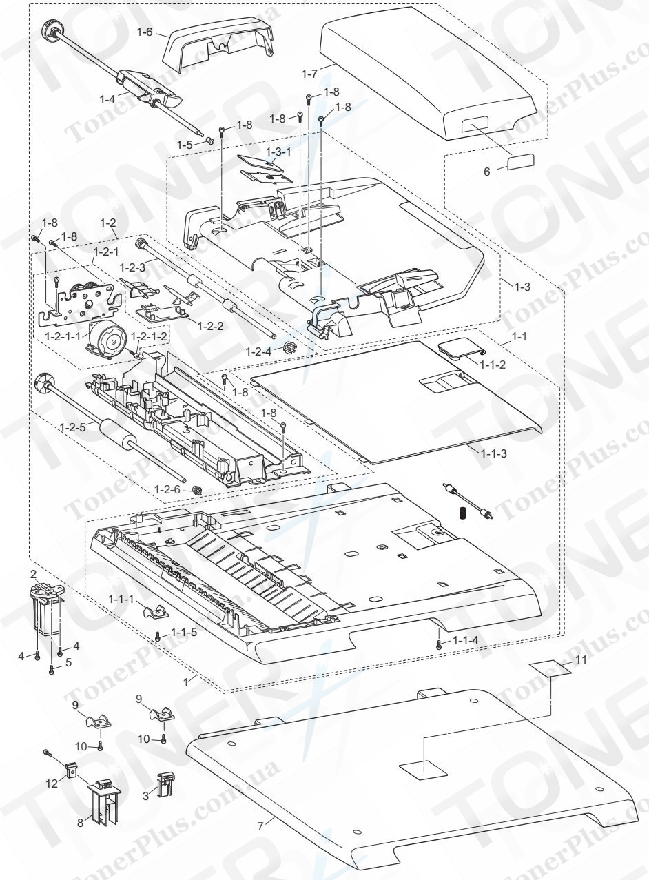 Группа запчастей для Brother DCP7030 - ADF