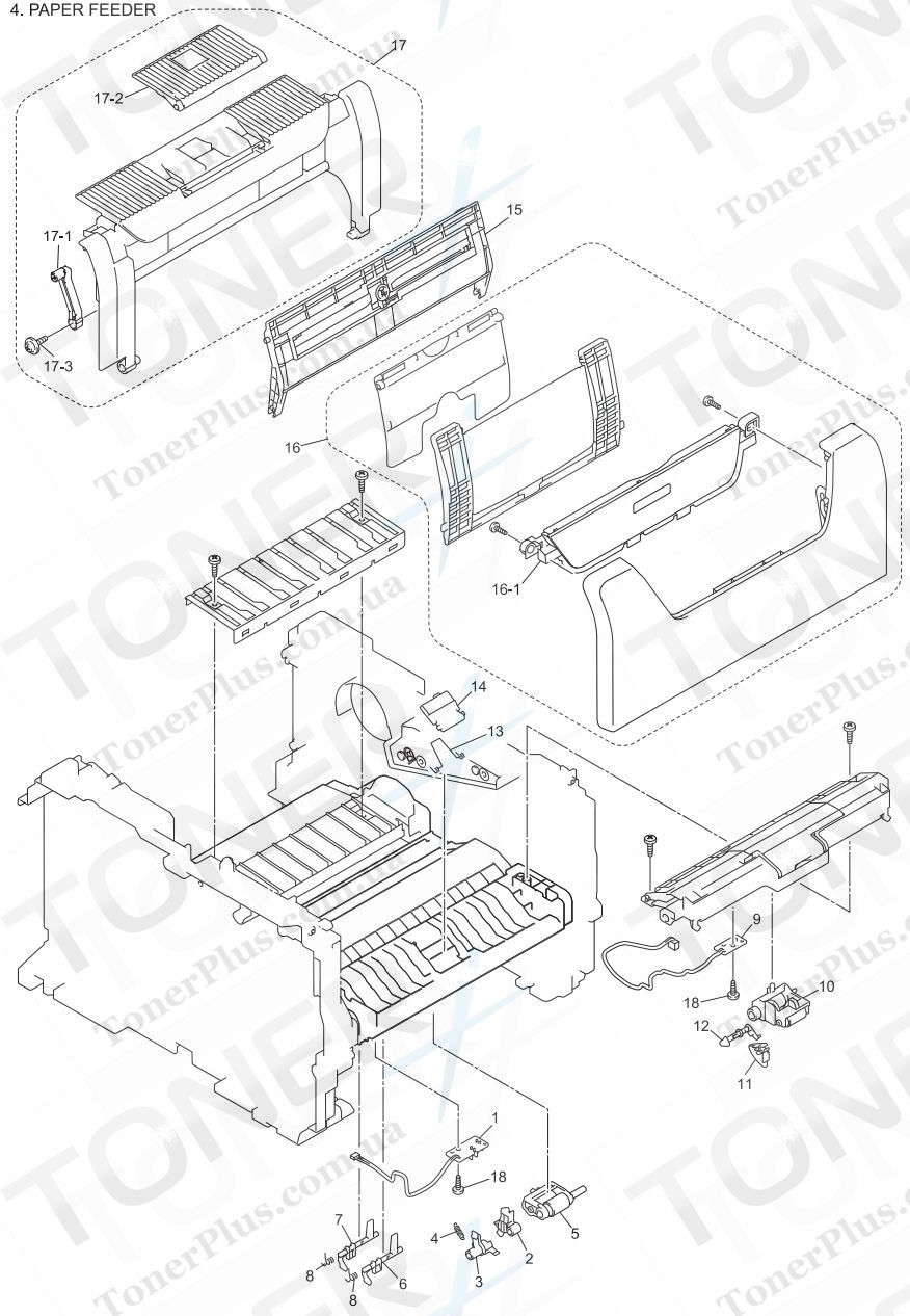 Группа запчастей для Brother MFC8881DNHY - PAPER FEEDER