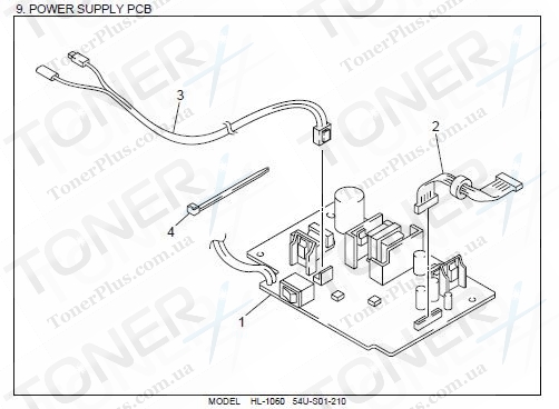 Группа запчастей для Brother HL1060 - POWER SUPLLY PCB