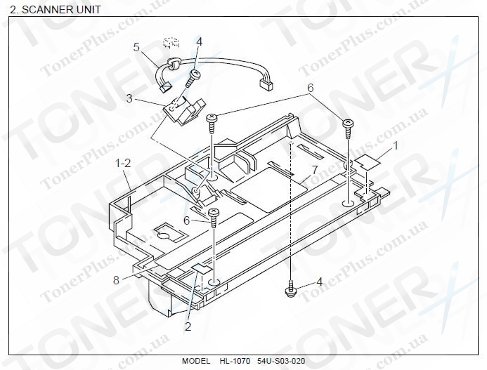 Группа запчастей для Brother HL1070 - SCANNER UNIT