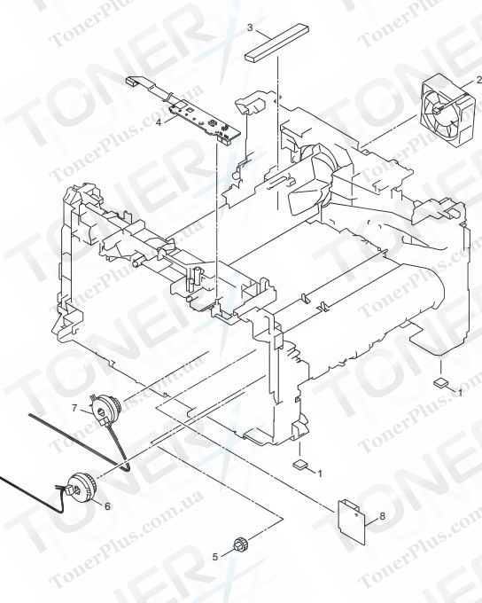 Группа запчастей для Brother HL2250DN - FRAME