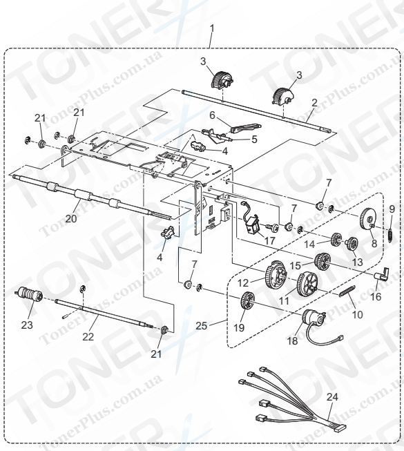 Группа запчастей для Brother HL4000CN - PAPER FEEDER 3