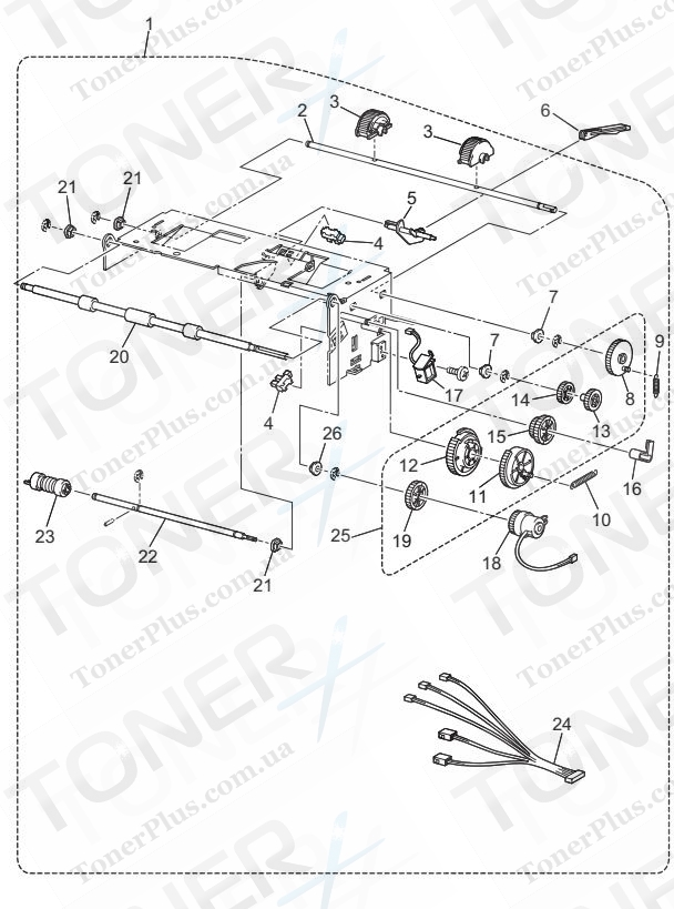 Группа запчастей для Brother HL4200CN - PAPER FEEDER 3