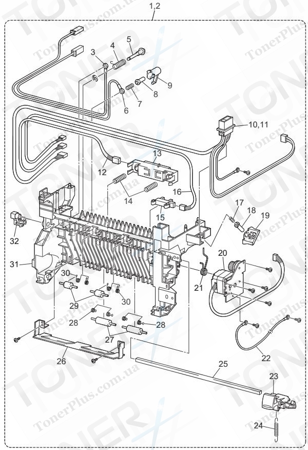 Группа запчастей для Brother HL4200CN - CHUTE ASSY IN
