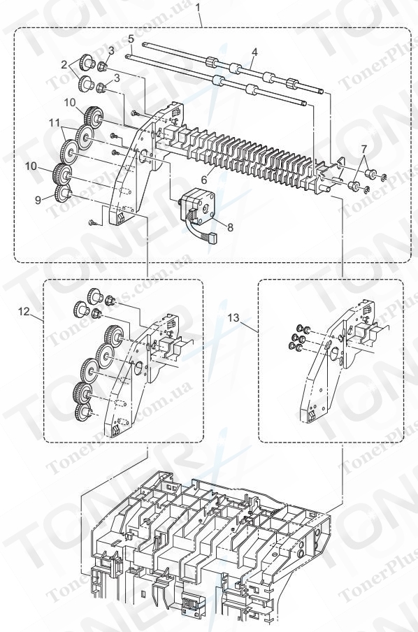 Группа запчастей для Brother HL4200CN - CHUTE ASSY EXIT
