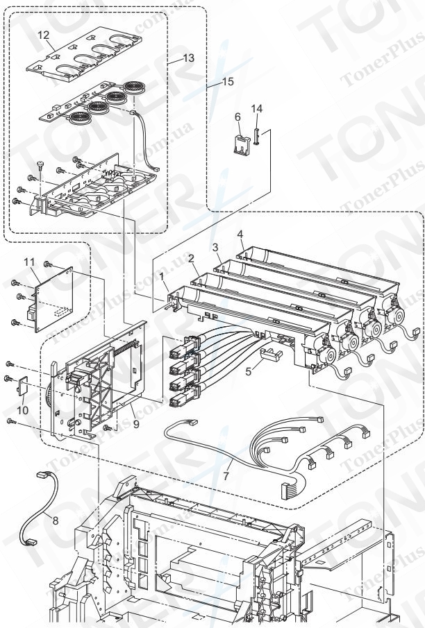 Группа запчастей для Brother HL4200CN - TONER CARTRIDGE ASSY