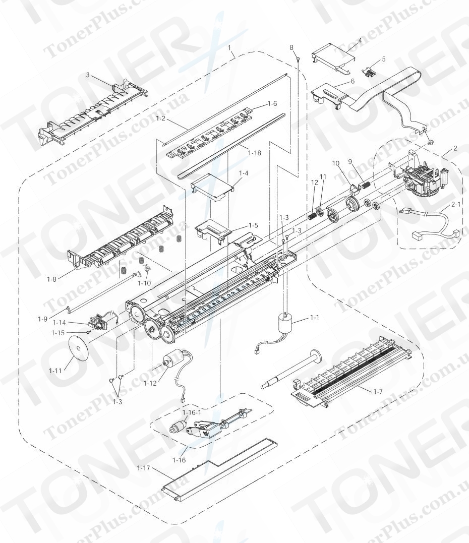 Группа запчастей для Brother DCP110C - ENGINE