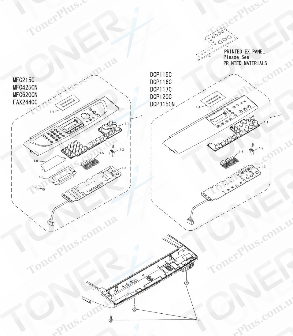 Группа запчастей для Brother MFC215C - PANEL