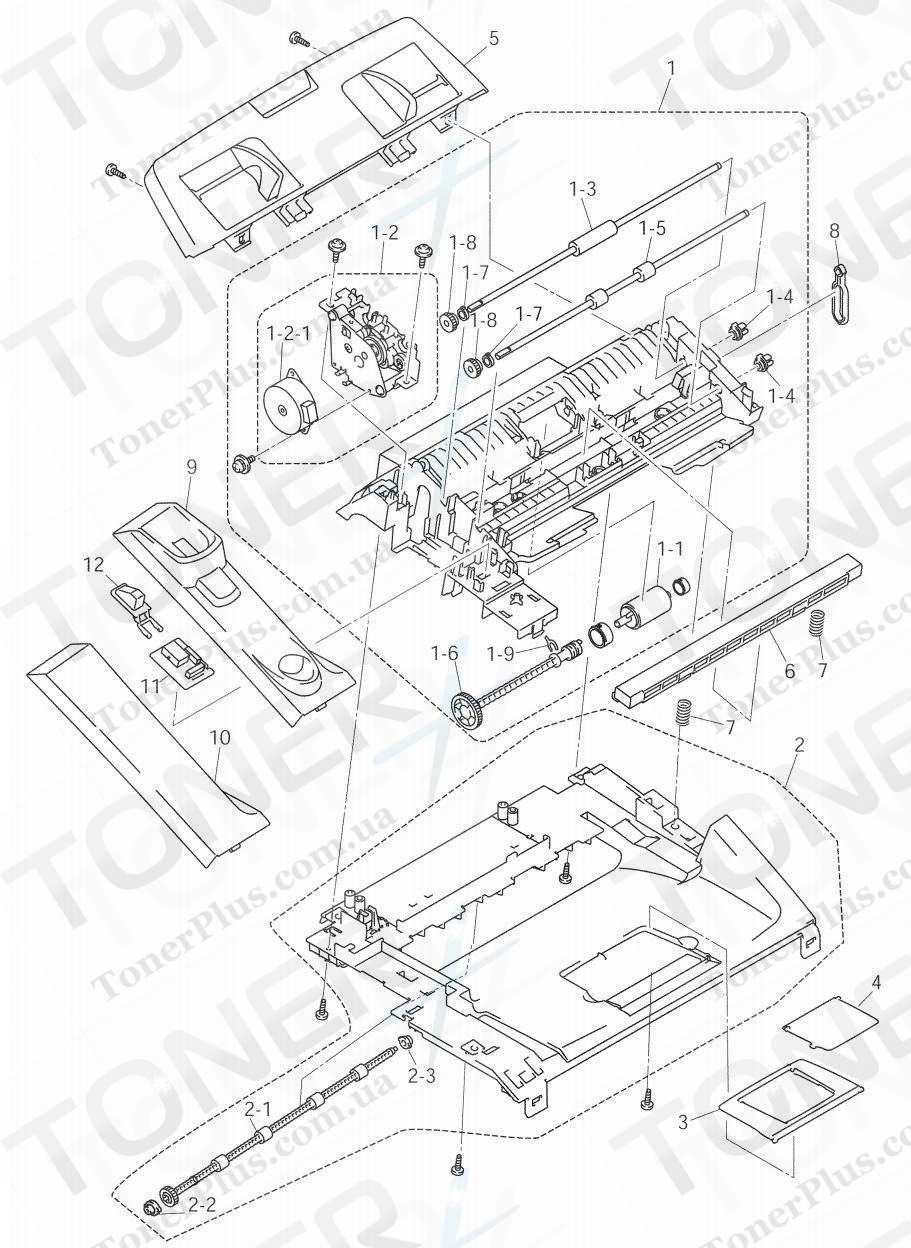 Группа запчастей для Brother FAX2825 - TOP COVER