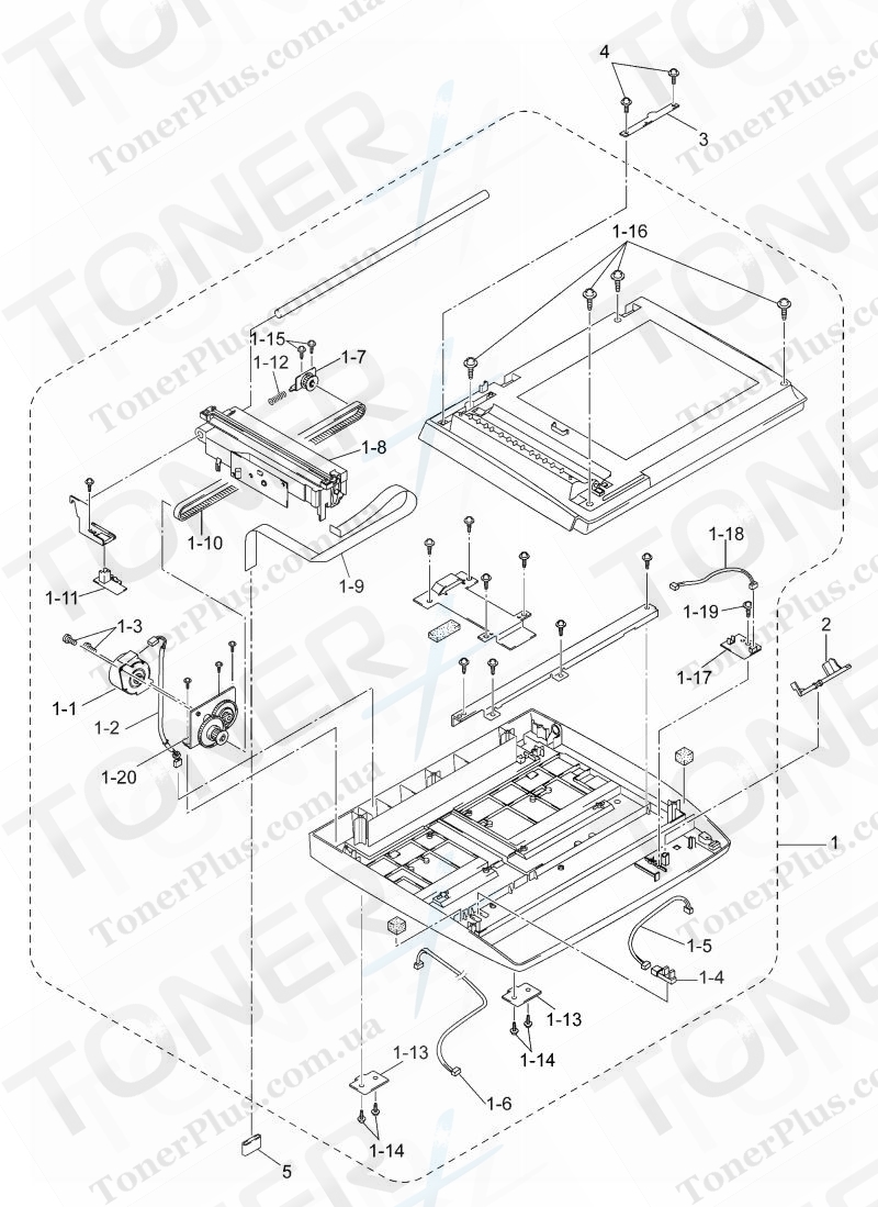 Группа запчастей для Brother MFC760 - SCANNER UNIT