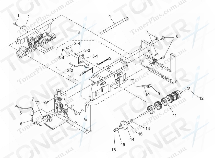 Группа запчастей для Brother MFC760 - PAPER TRANSPORT