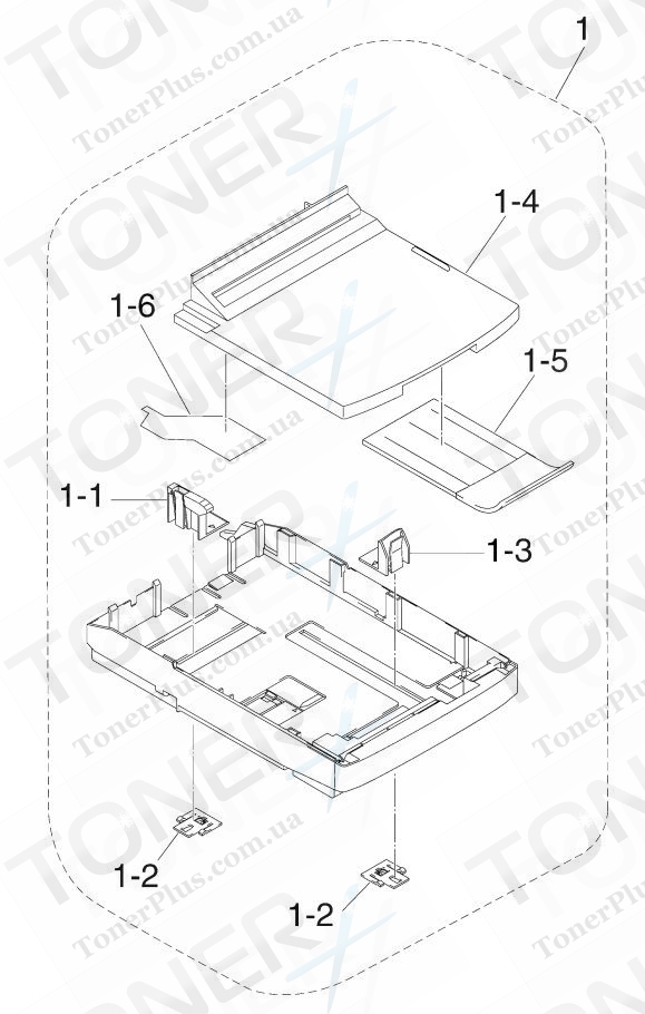 Группа запчастей для Brother MFC760 - PAPER CASSETTE