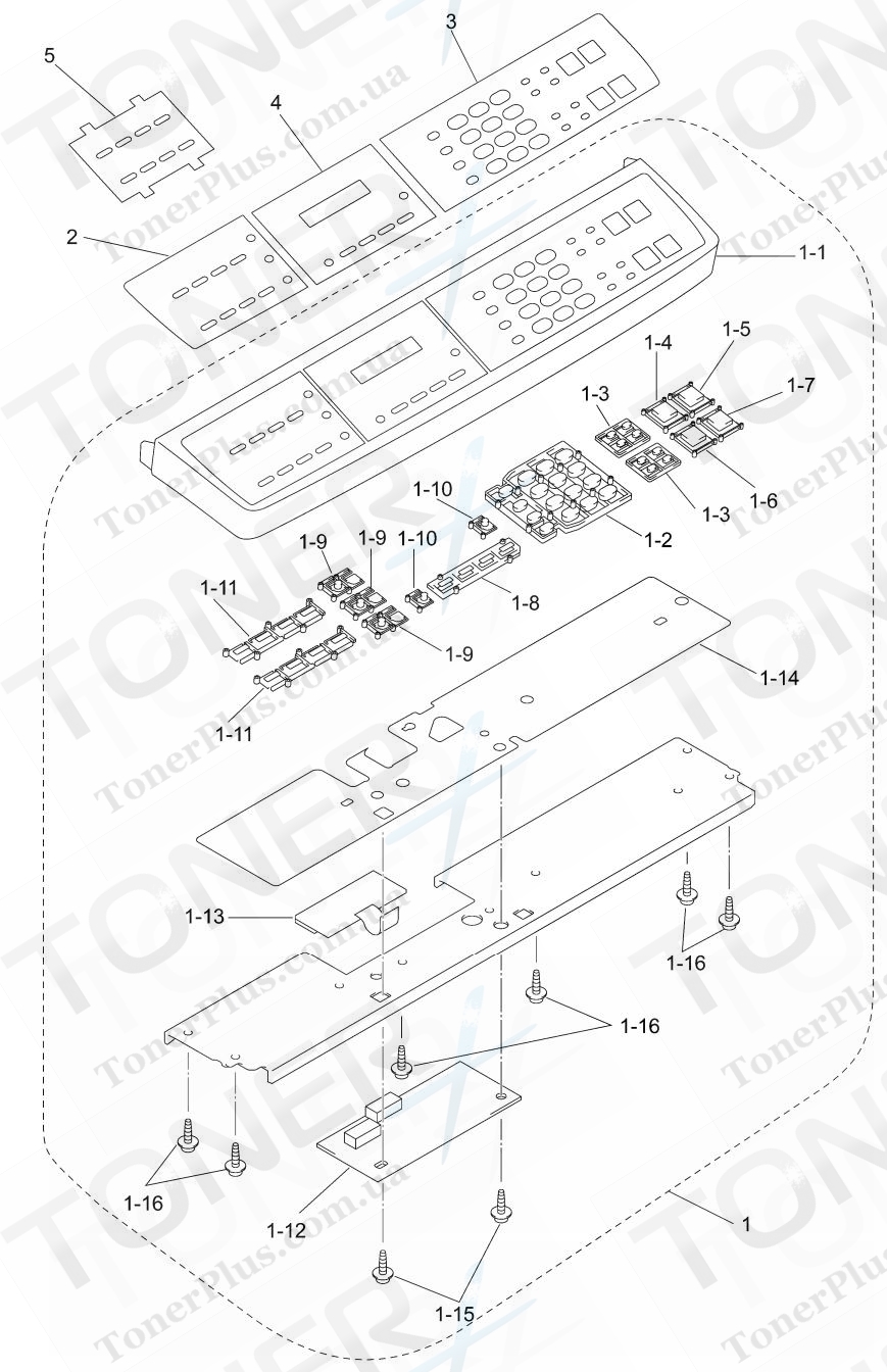Группа запчастей для Brother MFC760 - CONTROL PANEL