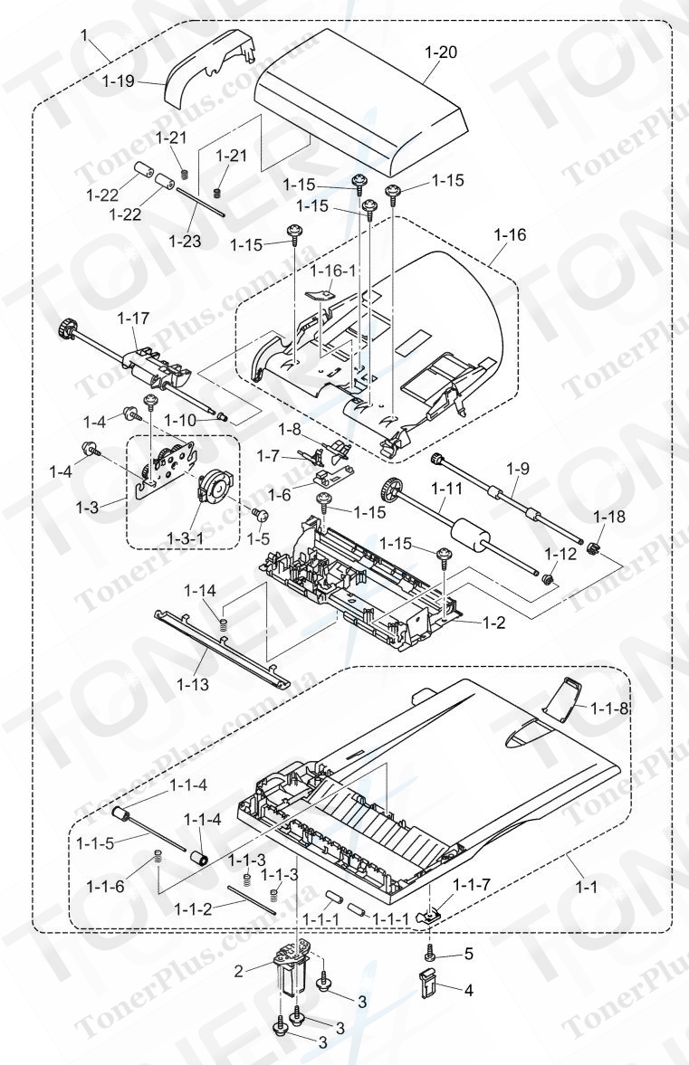 Группа запчастей для Brother MFC9420CN - ADF
