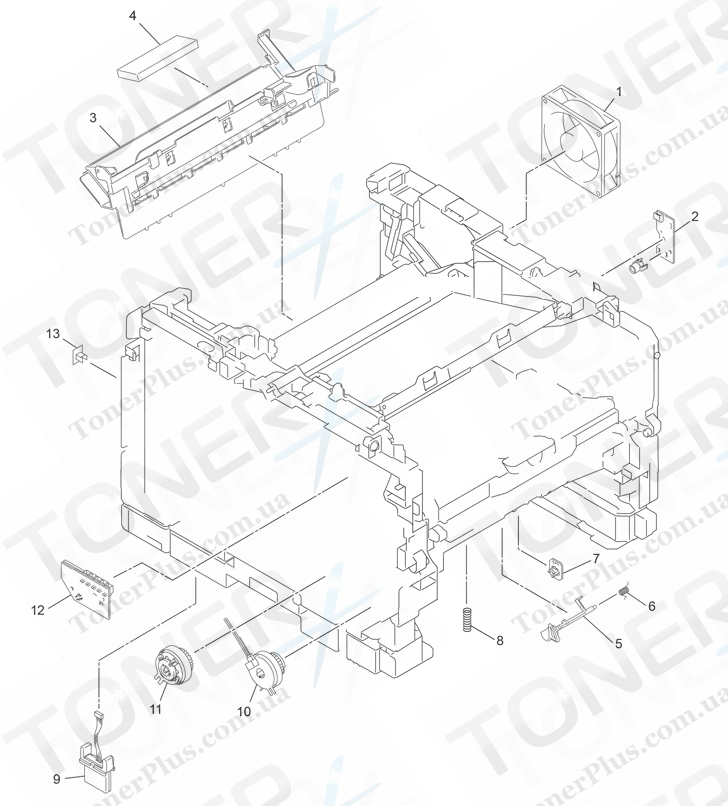 Каталог запчастей для Brother MFC8520DN - FRAME