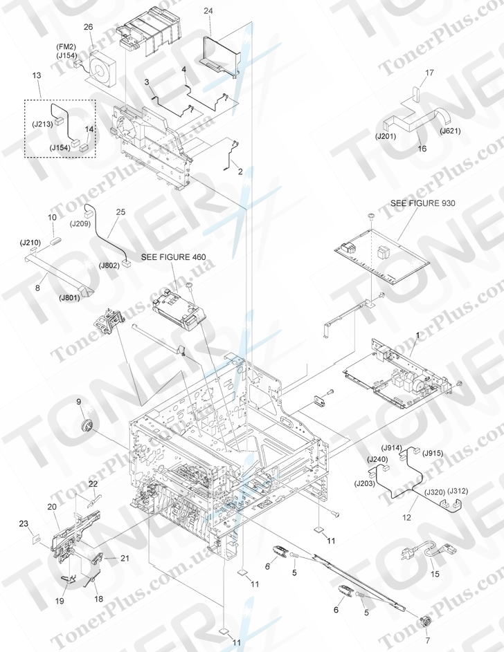 Каталог запчастей для Canon iR1435 - 102C INTERNAL COMPONENTS 2 (230V IR1430J)