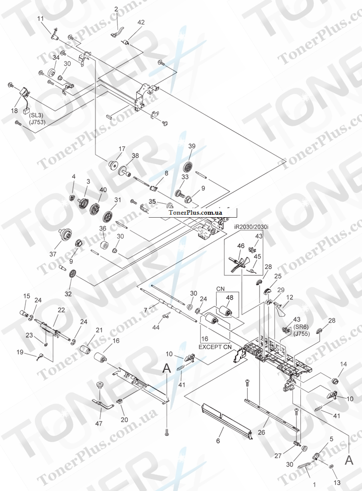 Каталог запчастей для Canon iR2022K - 311 PAPER PICK-UP ASSEMBLY