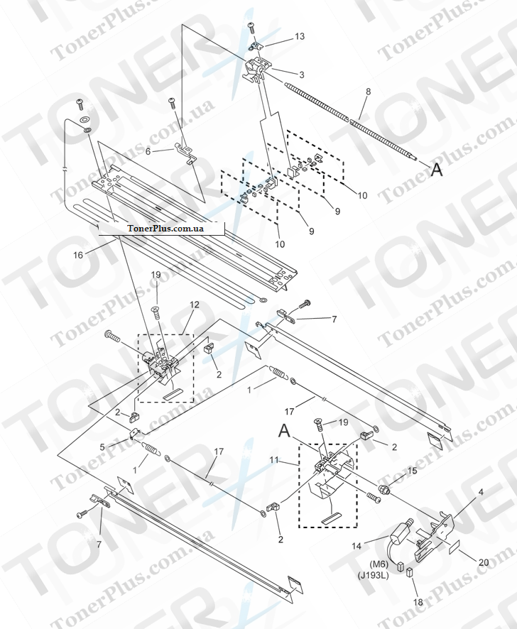 Каталог запчастей для Canon iR5065N - 550 PRIMARY CORONA ASSEMBLY
