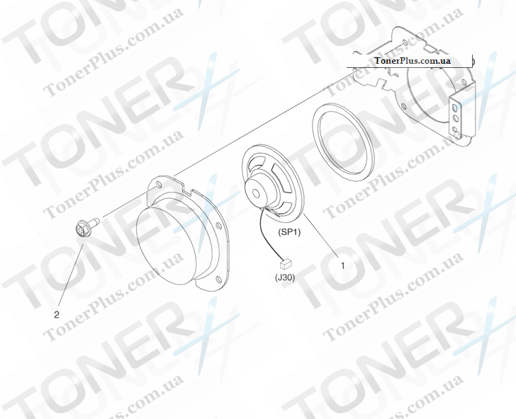 Каталог запчастей для Canon iR Advance 4225F - T21 SPEAKER ASSEMBLY (FAX)