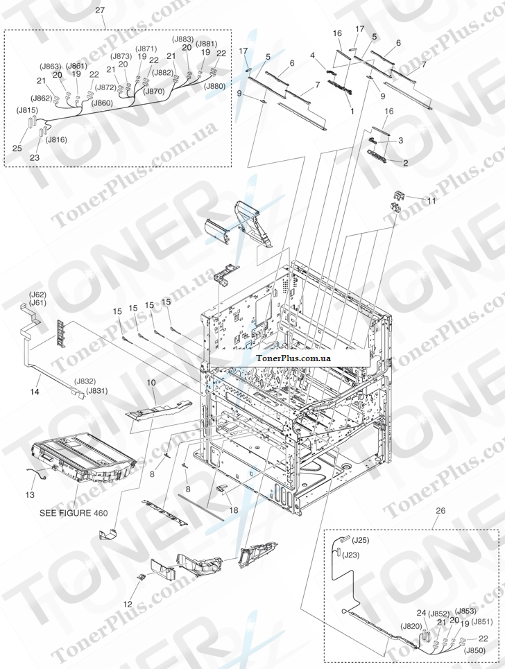 Каталог запчастей для Canon iR Advance C2225L - 105 INTERNAL COMPONENTS 4