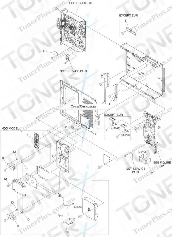 Каталог запчастей для Canon iR Advance C2230i - 900 CONTROLLER BOX ASSEMBLY
