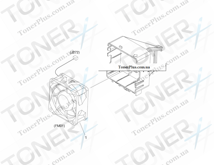 Каталог запчастей для Canon MF820Cdn - 190 CARTRIDGE AIR INTAKE FAN ASSY