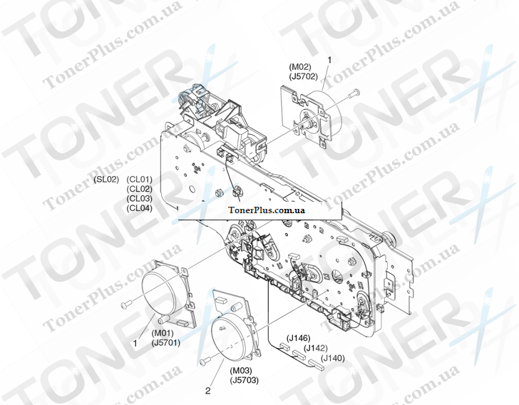 Каталог запчастей для Canon MF810Cdn - 250 MAIN DRIVE ASSEMBLY