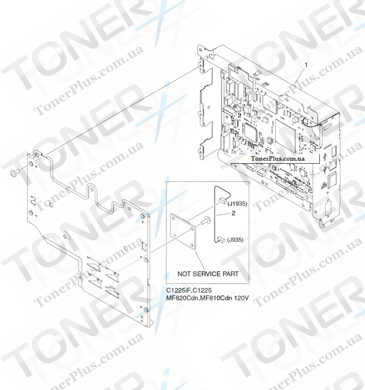 Каталог запчастей для Canon MF820Cdn - 900 CONTROLLER BOX ASSEMBLY