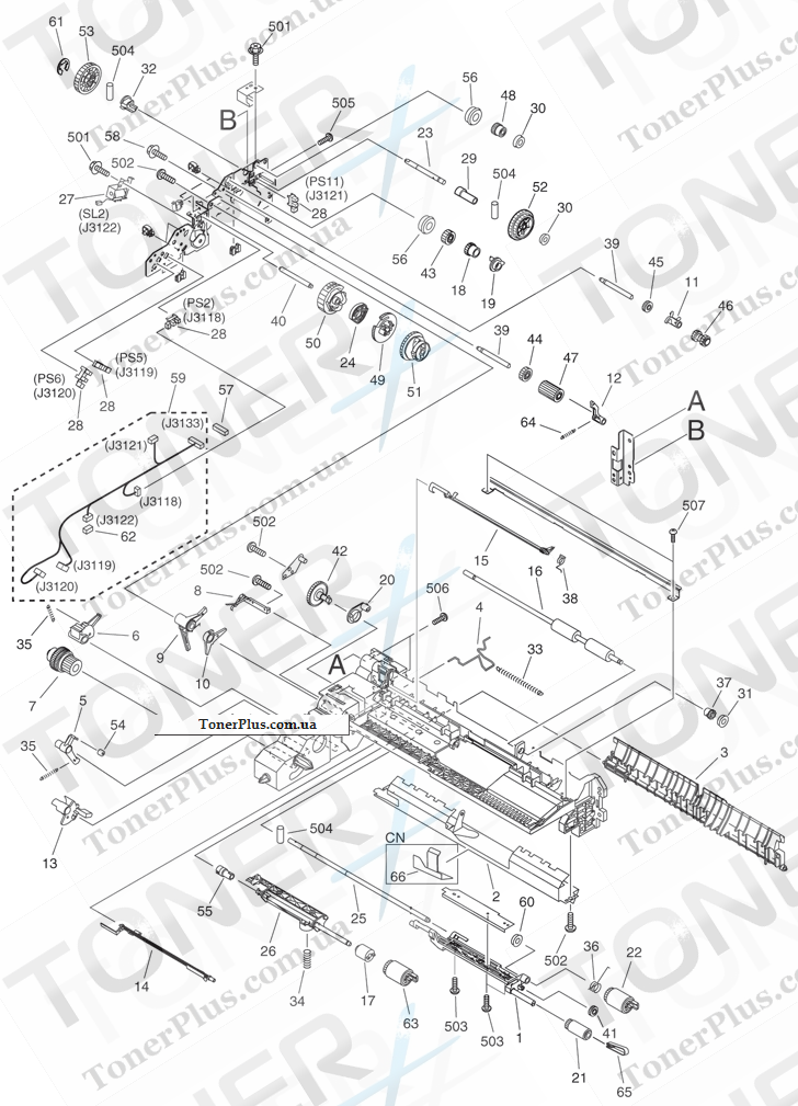Каталог запчастей для Canon iRC3080F - 311 PAPER PICK-UP ASSEMBLY (2)
