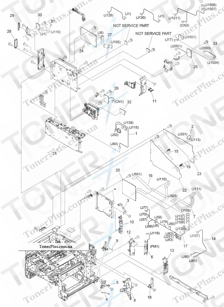Каталог запчастей для Canon LBP5480 - 106 INTERNAL COMPONENTS 4