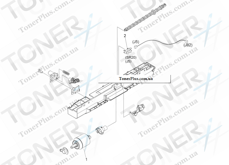 Каталог запчастей для Canon LBP5480 - 310 PAPER PICK-UP ASSY