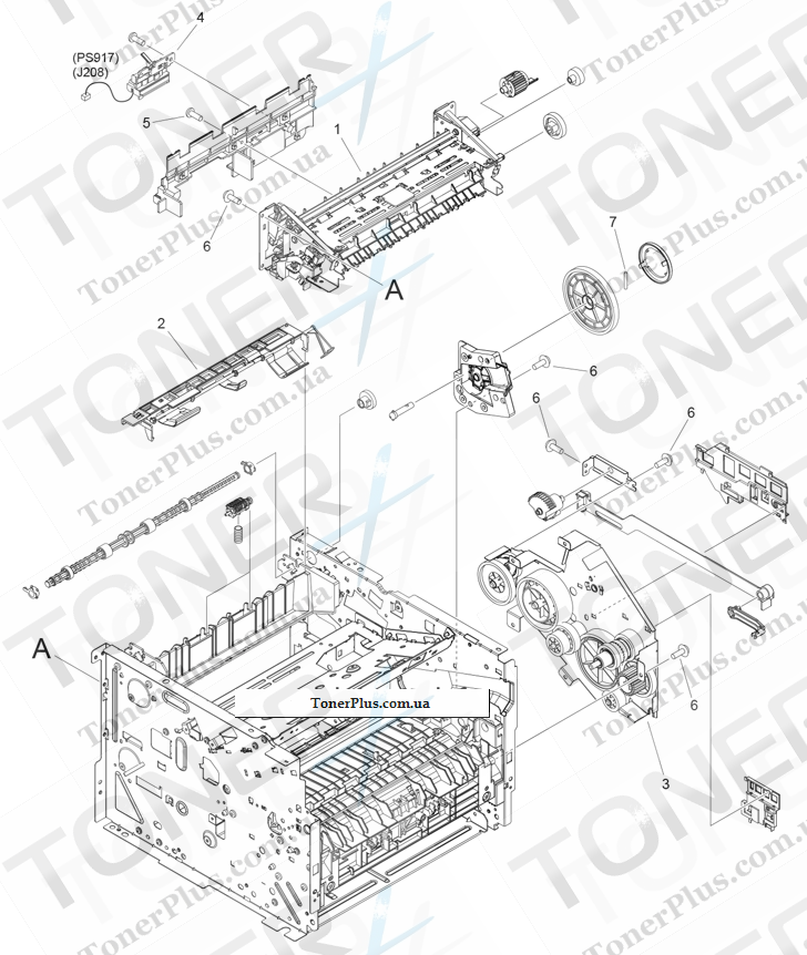 Каталог запчастей для Canon LBP6653dn - 101 INTERNAL COMPONENTS 1