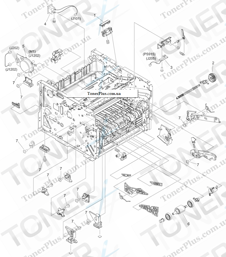 Каталог запчастей для Canon LBP6654dn - 102 INTERNAL COMPONENTS 2
