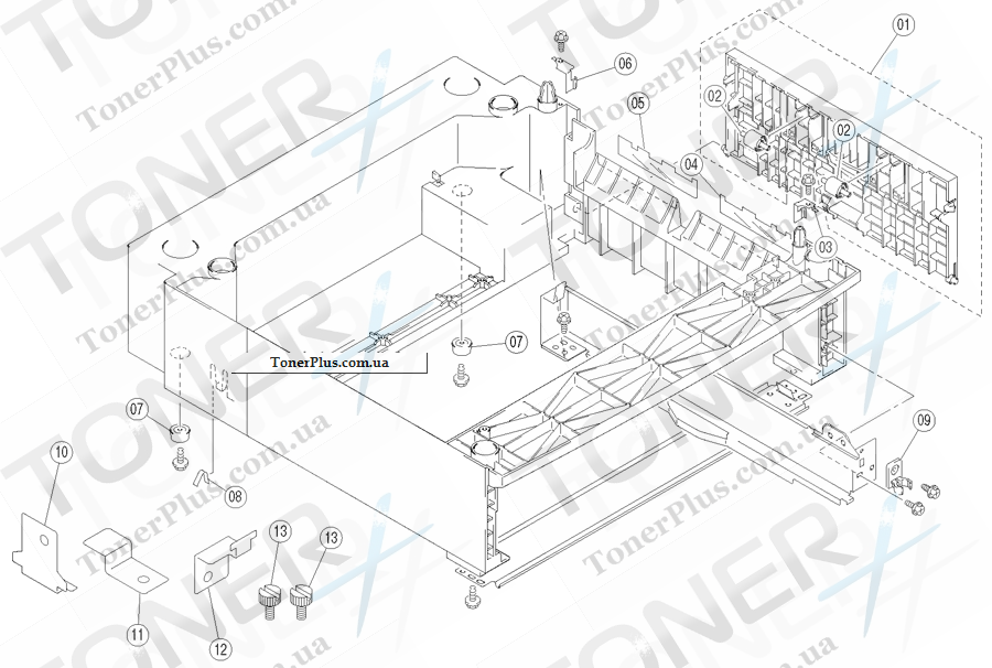 Каталог запчастей для Epson Aculaser C1000 - 500 Sheet Paper Cassette Unit 1