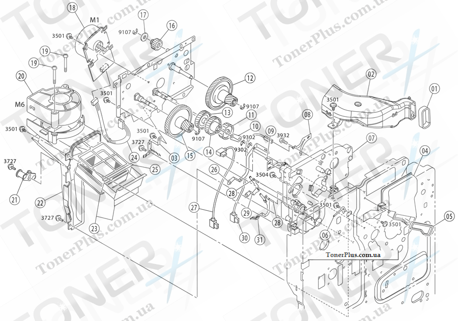 Каталог запчастей для Epson Aculaser C1900 - C485-ME CH-004 (05)