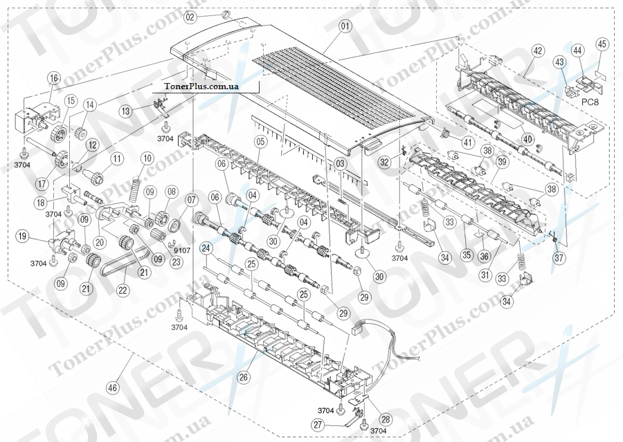 Каталог запчастей для Epson Aculaser C2000 - Main Unit 2