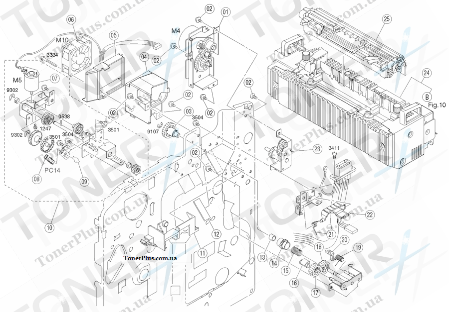 Каталог запчастей для Epson Aculaser C2000 - Main Unit 3