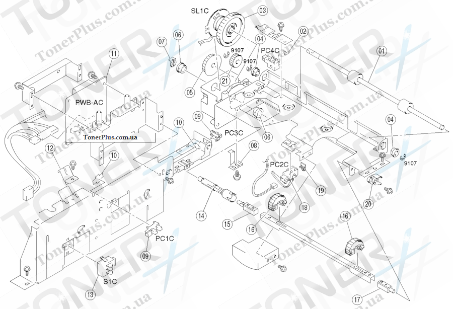 Каталог запчастей для Epson Aculaser C2000 - 500 Sheet Paper Cassette Unit 2