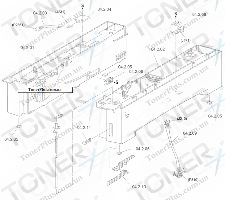 Каталог запчастей для Epson Aculaser C3000 - MECH-005 (04.02)
