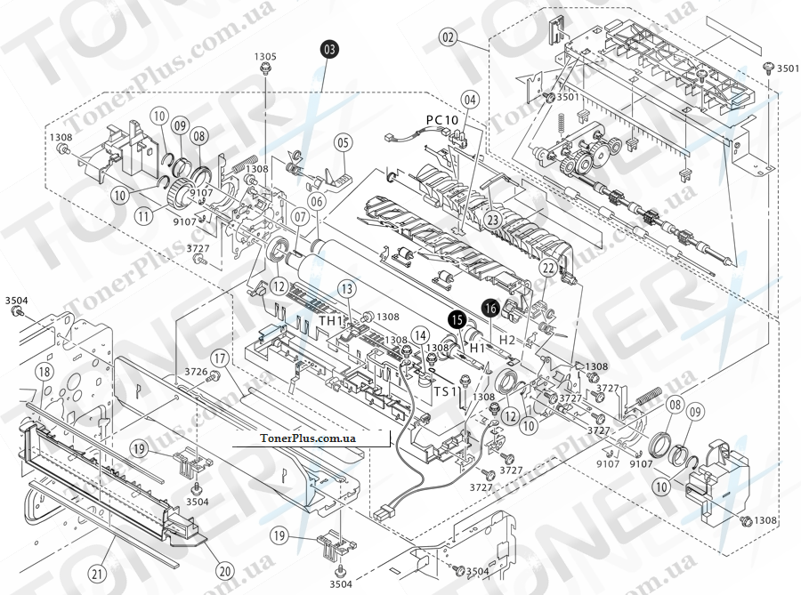 Каталог запчастей для Epson LP1500 - C494-ME CH-006 (07)