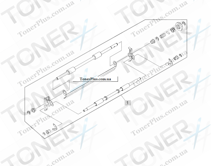 Каталог запчастей для HP LaserJet M4555 MFP Enterprise - Paper feed roller assembly