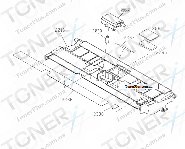 Каталог запчастей для HP LaserJet M4555 MFP Enterprise - Document feeder components 3