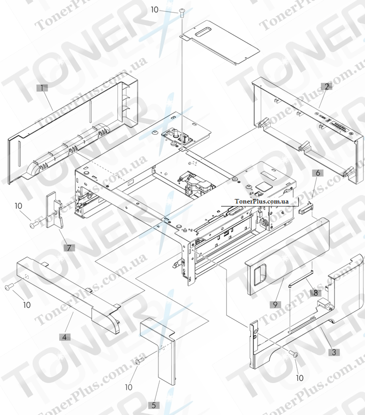 Каталог запчастей для HP LaserJet M551dn Enterprise 500 - Paper feeder covers