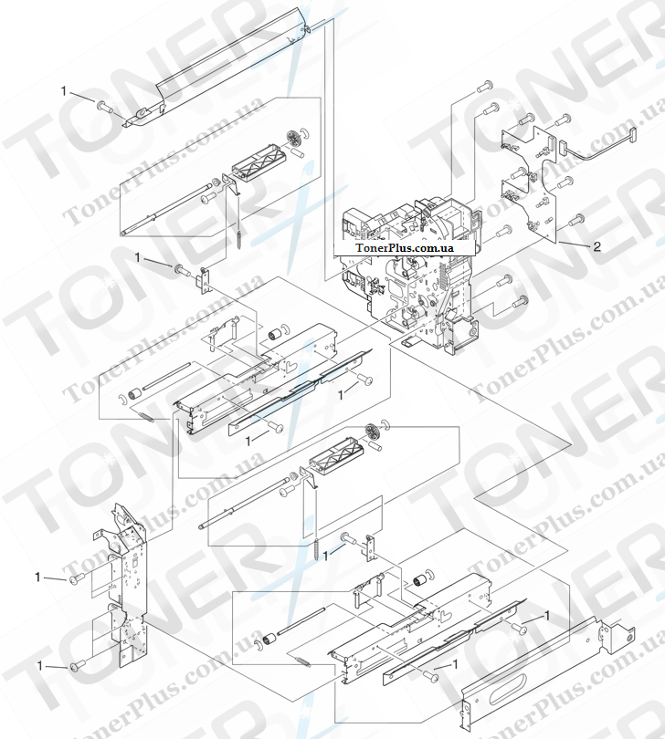 Каталог запчастей для HP LaserJet M9059 MFP - Paper input unit